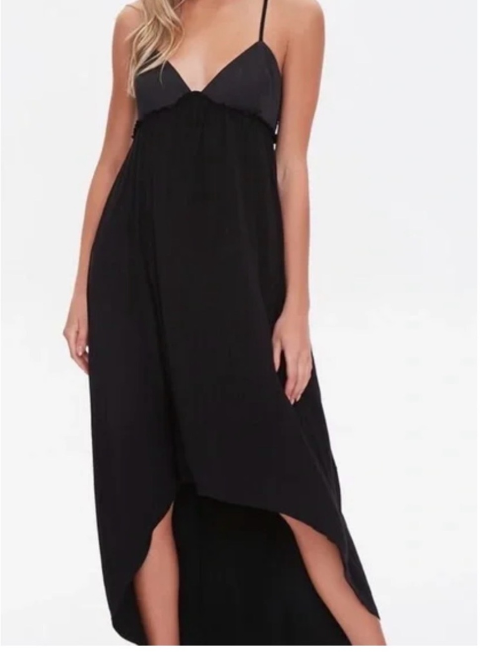 New Black Spaghetti Strap Maxi Dress - Elegant Everyday Style nwt